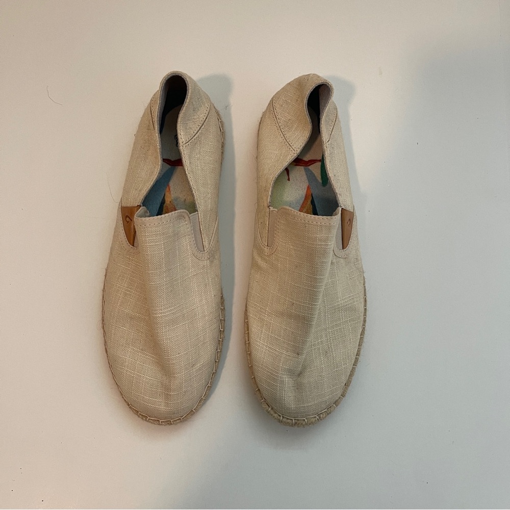 OluKai Cream Slip On Sneakers